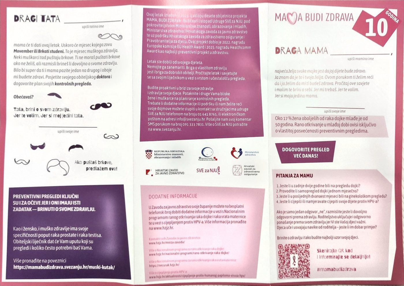 Letak Mama, budi zdrava 2026.